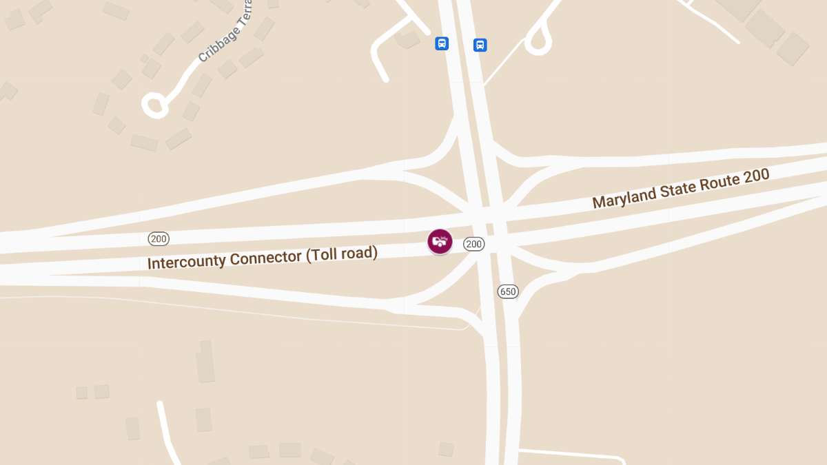 Crash with Injuries on MD-200 EB Near Exit 13 New Hampshire Ave