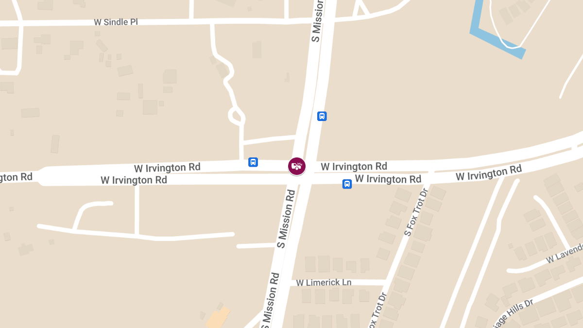 Crash with Injuries on Mission Rd North of Irvington Rd