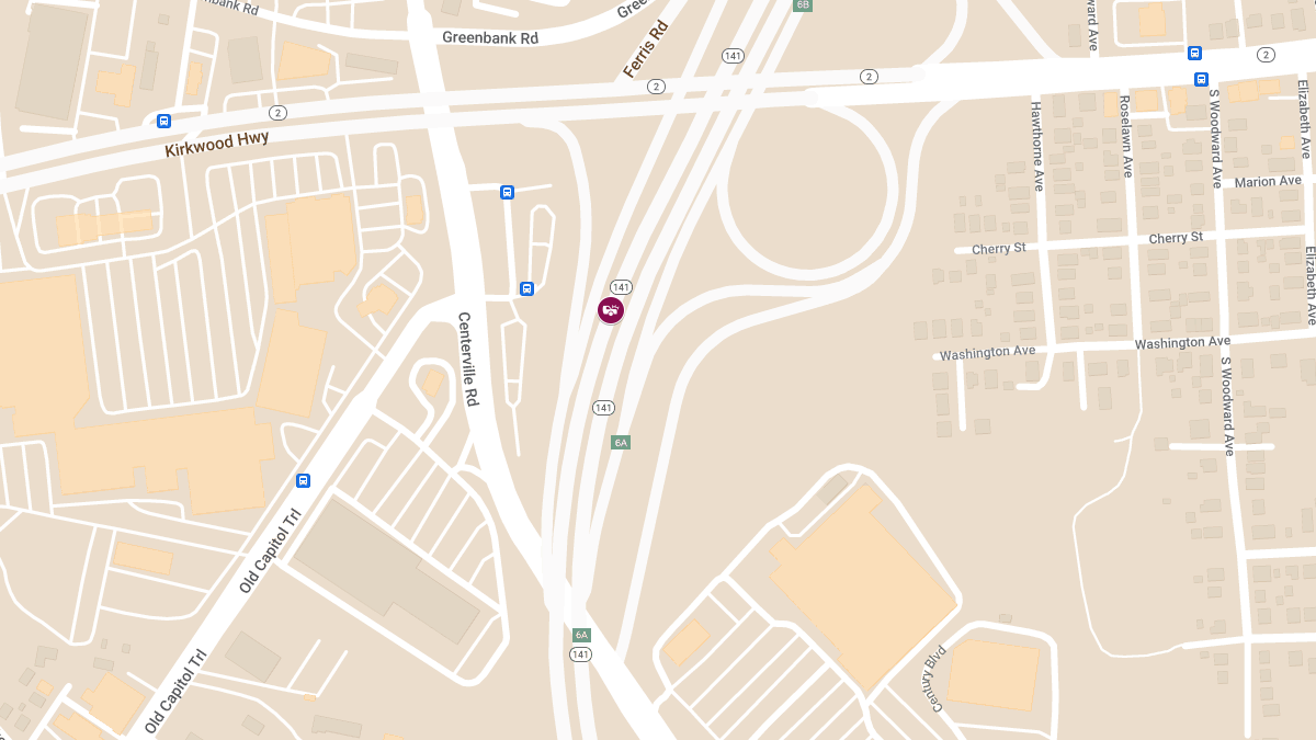 Crash with Injuries on Route 141 Southbound at Washington Ave