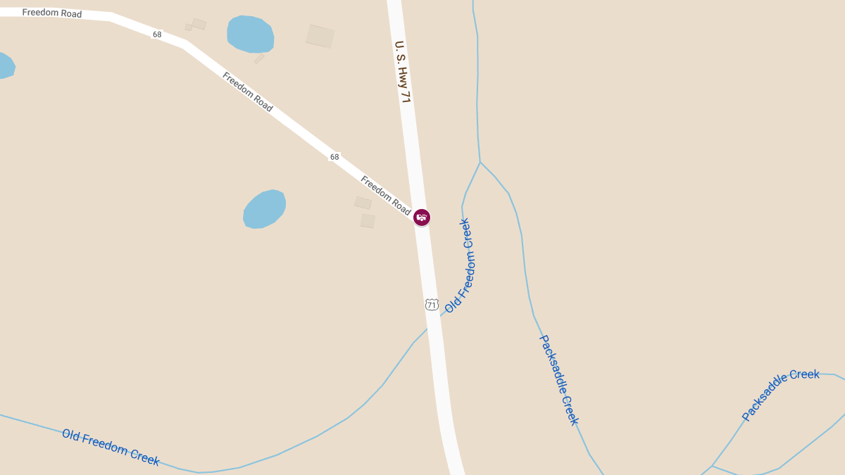 Fatal Accident at US 71 & Freedom Creek Rd