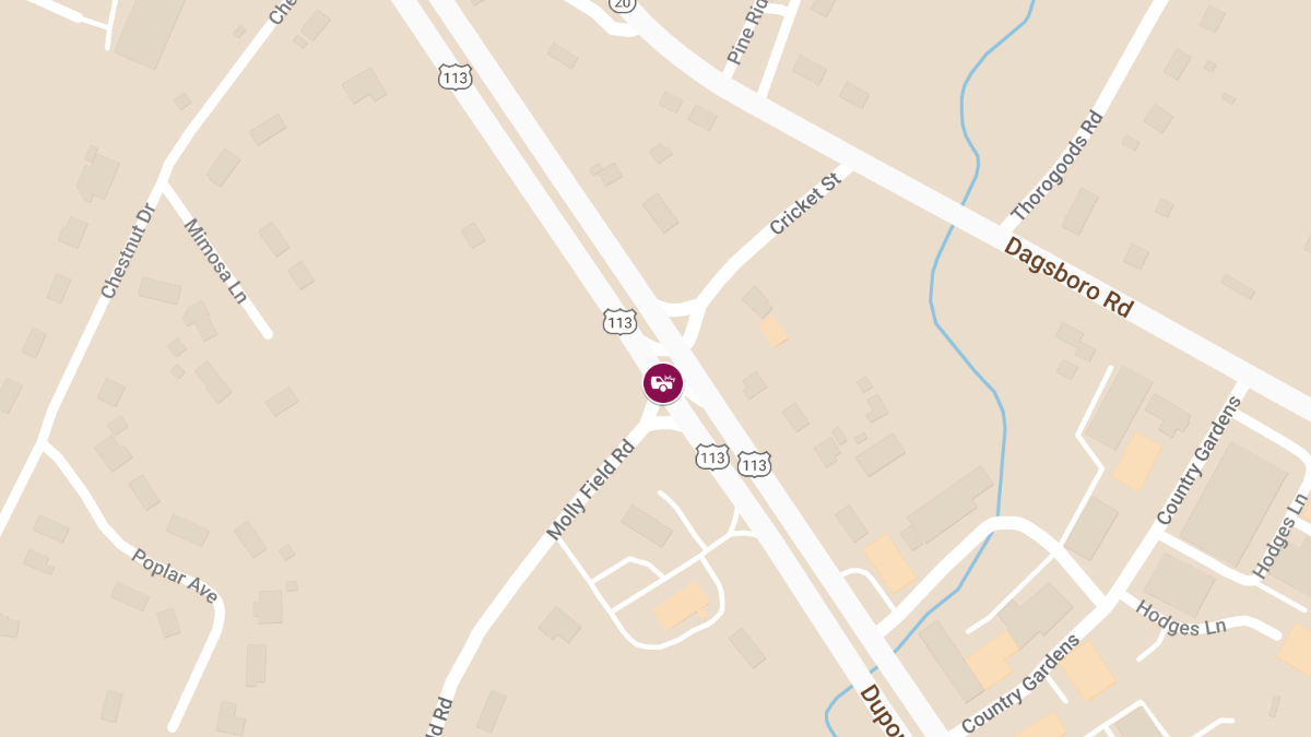 Fatal Bicycle Crash at Molly Field Rd and SB Dupont Blvd