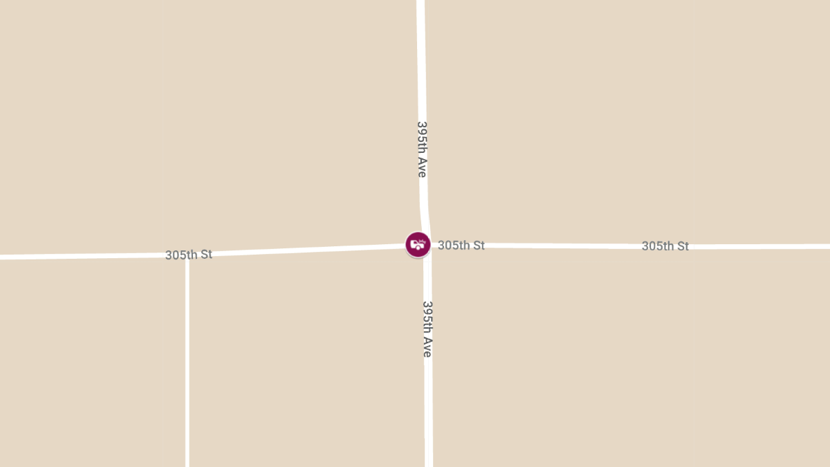 Fatal Car Crash near Wagner on 395th Ave & 305th St