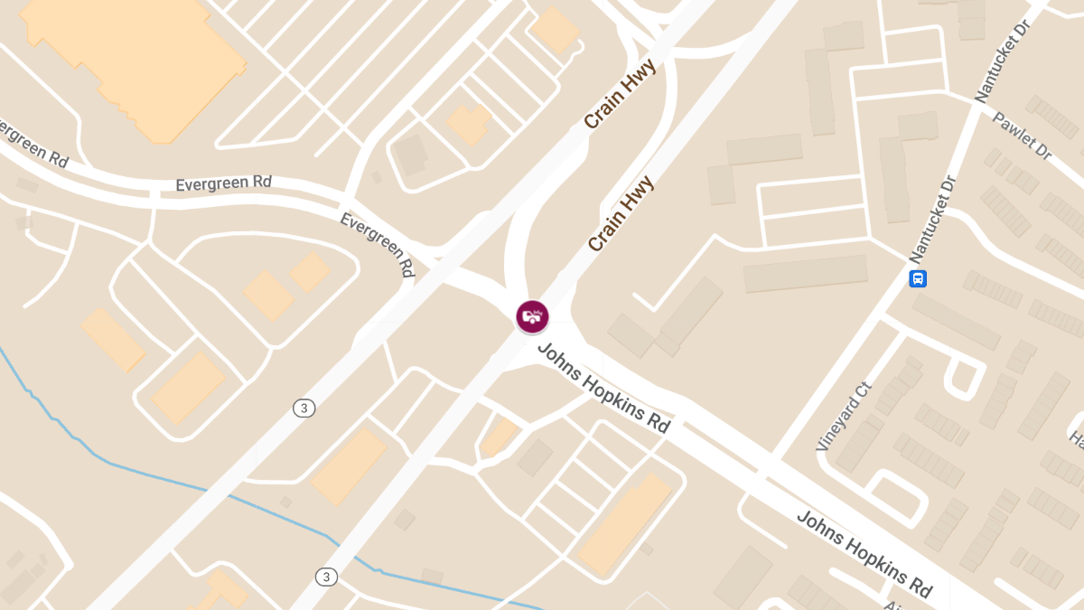 Fatal Collision on Crain Hwy at Johns Hopkins Rd