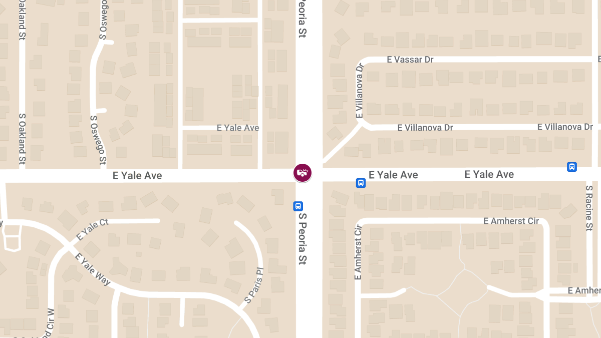 Fatal Crash at South Peoria St & East Yale Ave