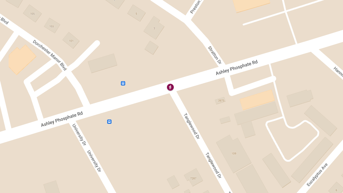 Fatal Pedestrian Accident at Ashley Phosphate Rd & Tanglewood Dr