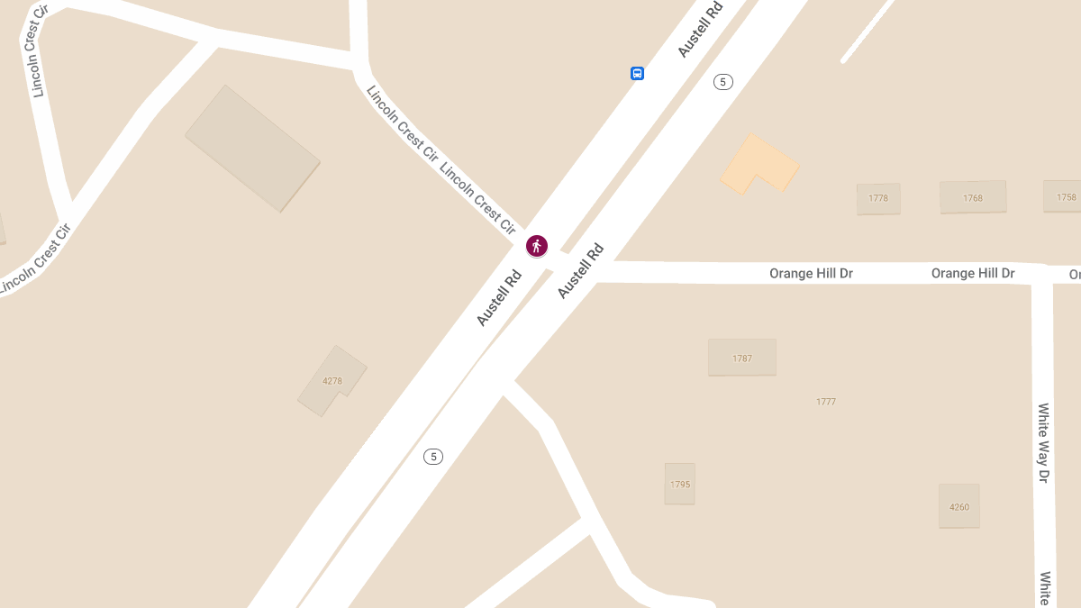 Fatal Pedestrian Accident at Orange Hill Dr and Austell Rd