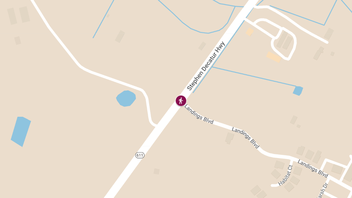 Fatal Pedestrian Accident at Stephen Decatur Hwy and Landings Blvd