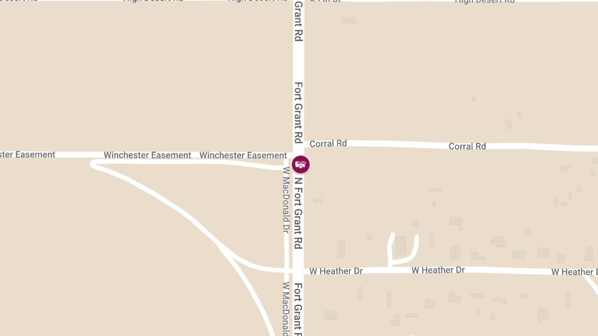 Fatal Rollover Accident on North Fort Grant Rd