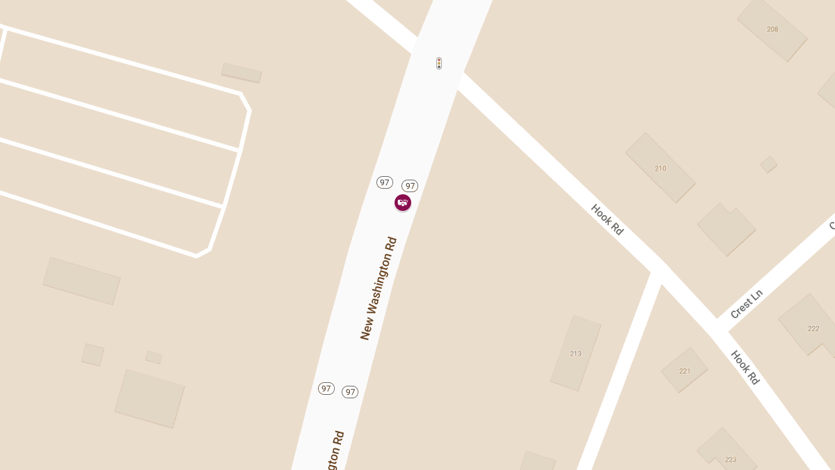 Head-On Collision with Entrapment on MD Rte 97 near Hook Rd