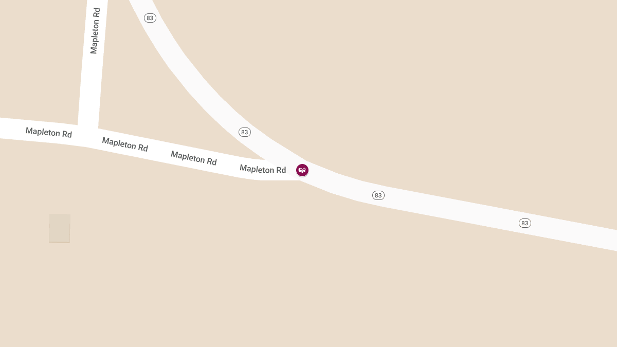 Head-On Collision with Injury at Hwy 83 & Mapleton Rd