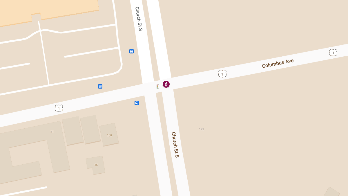 Hit-and-Run Pedestrian Accident at Columbus Ave & Church St South