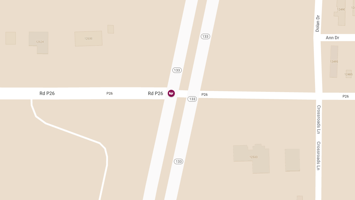 Injuries Multi-Vehicle Crash at Highway 133 and County Road P26