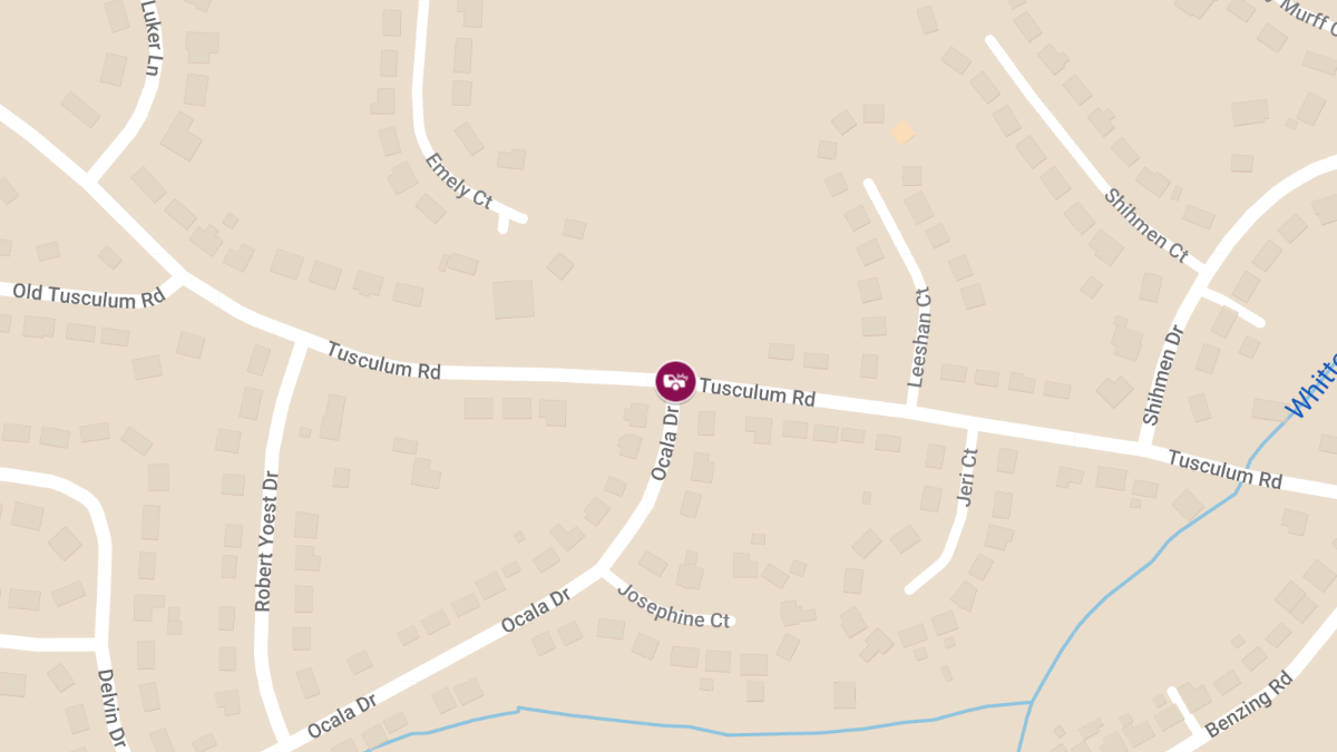 Injuries Reported in Accident at Ocala Dr and Tusculum Rd