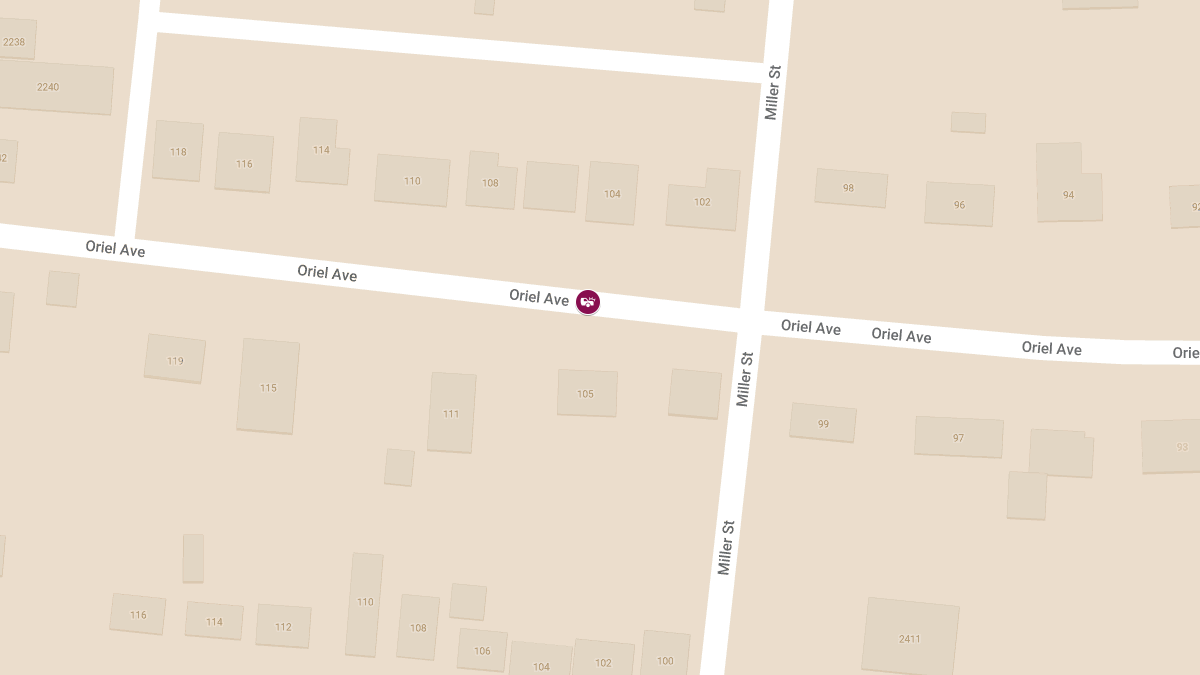 Injuries Reported in Crash at 102 Oriel Ave