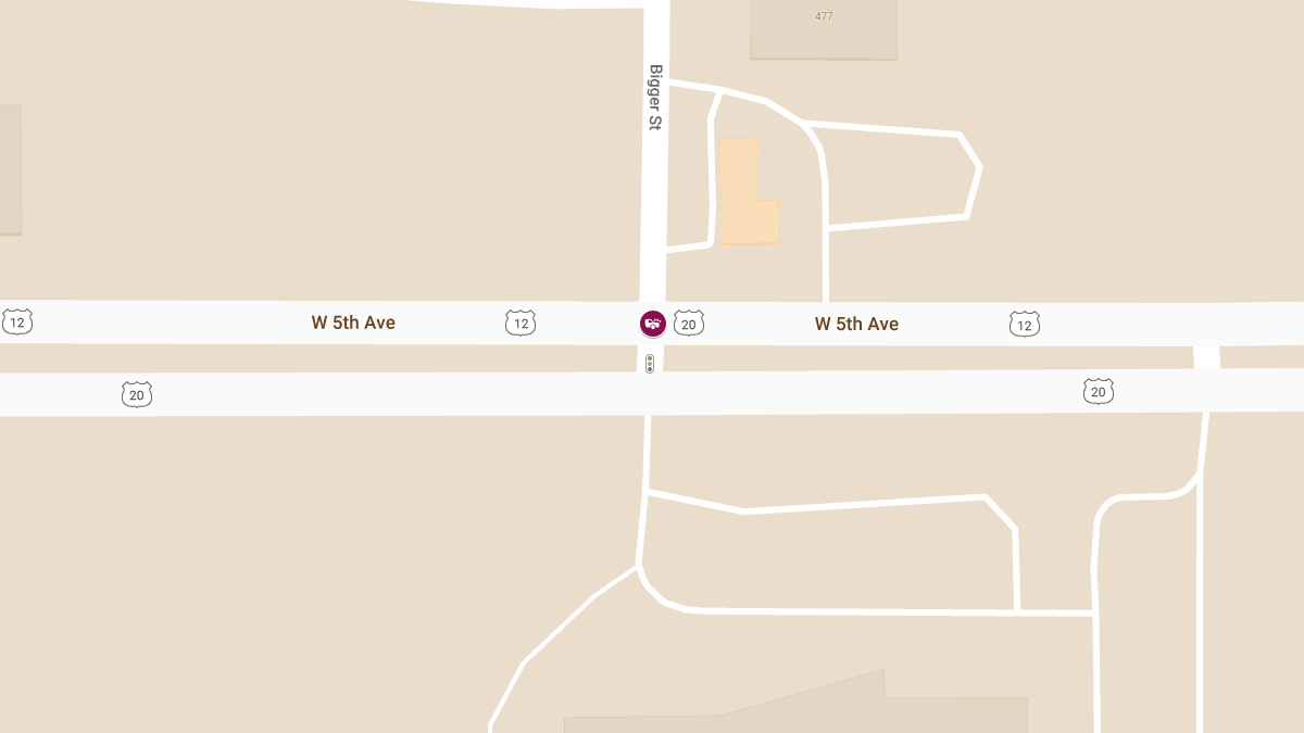 Injuries Reported in Crash at 5th Ave & Bigger St