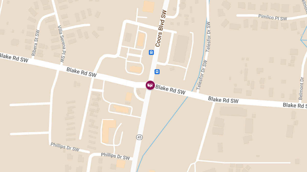 Injuries Reported in Crash at Coors Blvd SW and Blake Rd SW