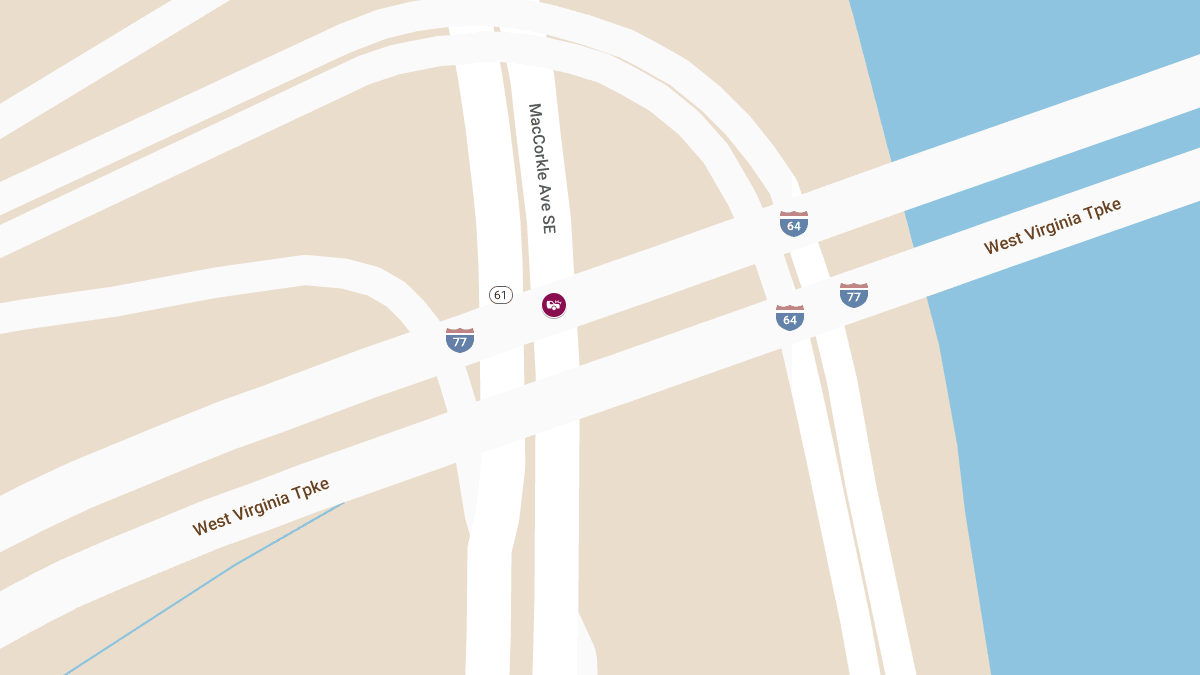 Injuries Reported in Crash at I-77S & MacCorkle Ave Exit