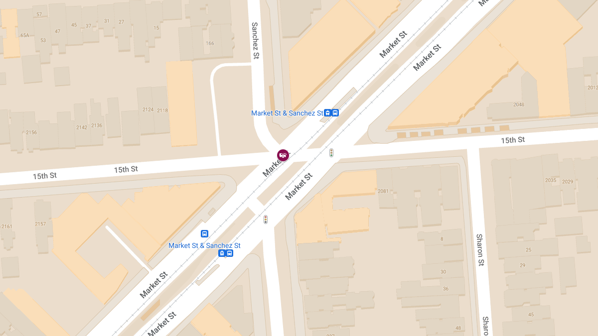 Injuries Reported in Crash at Market St & Sanchez St