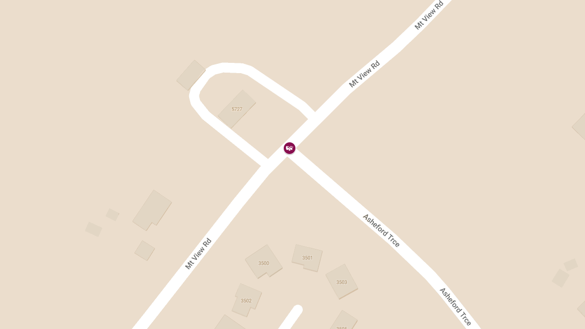 Injuries Reported in Crash at Mt Vw Rd & Asheford Trace