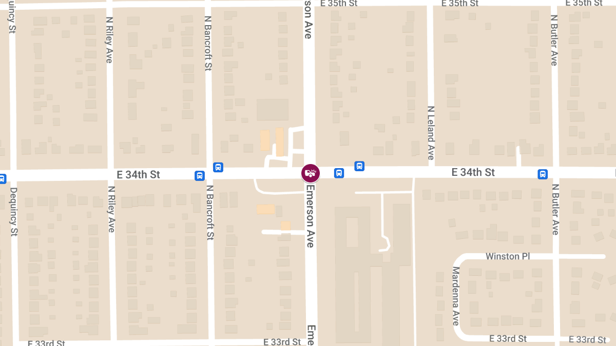 Injuries Reported in Crash at N Emerson Ave & E 34th St