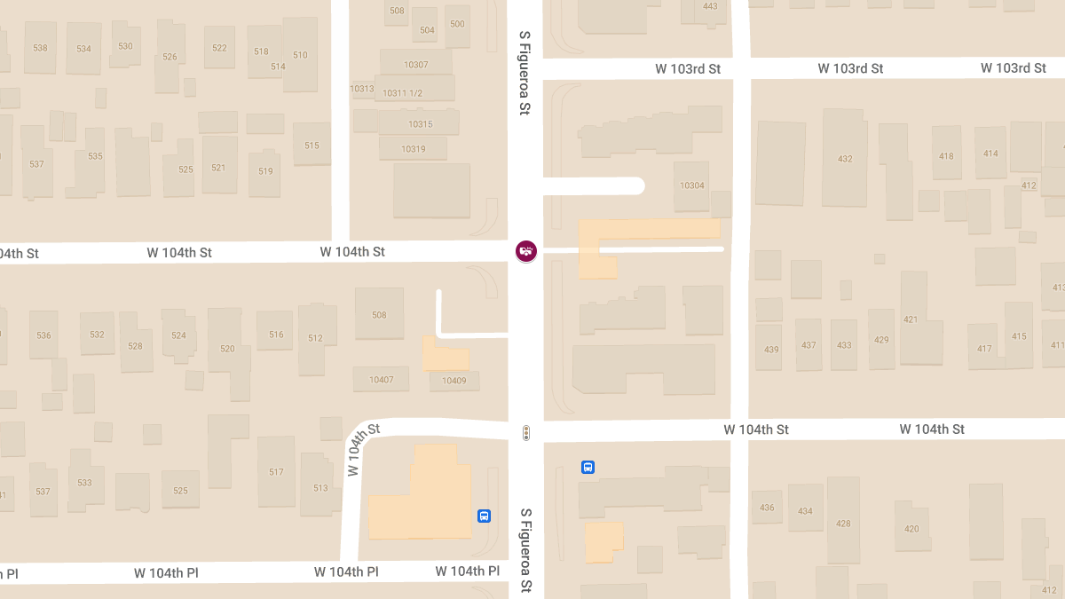 Injuries Reported in Crash at W 104th St & S Figueroa St