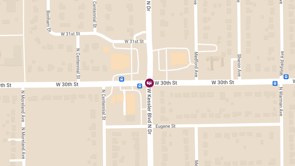 Injuries Reported in Crash at W 30th St & Kessler Blvd N Dr