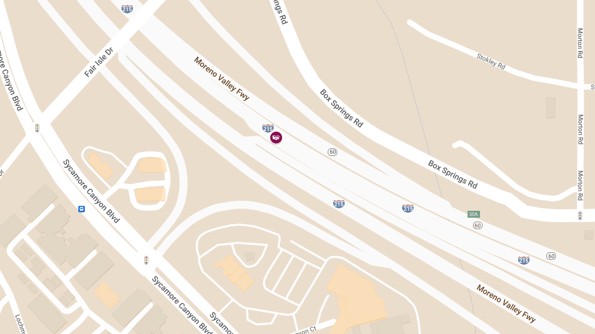 Injuries Reported in Two-Vehicle Crash on I-215 Near Box Springs Rd