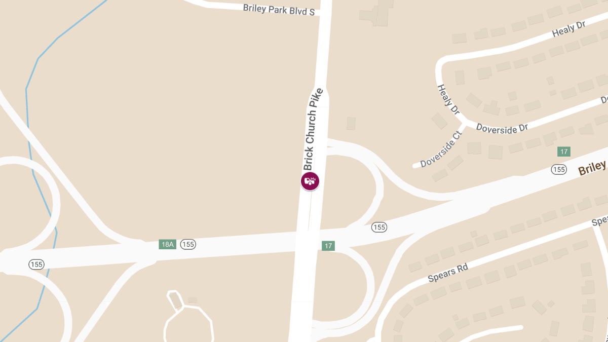 Injuries in Crash at 3225 Brick Church Pike