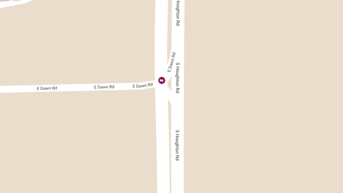 Injuries in Traffic Accident Reported at S Houghton Rd and E Dawn Rd
