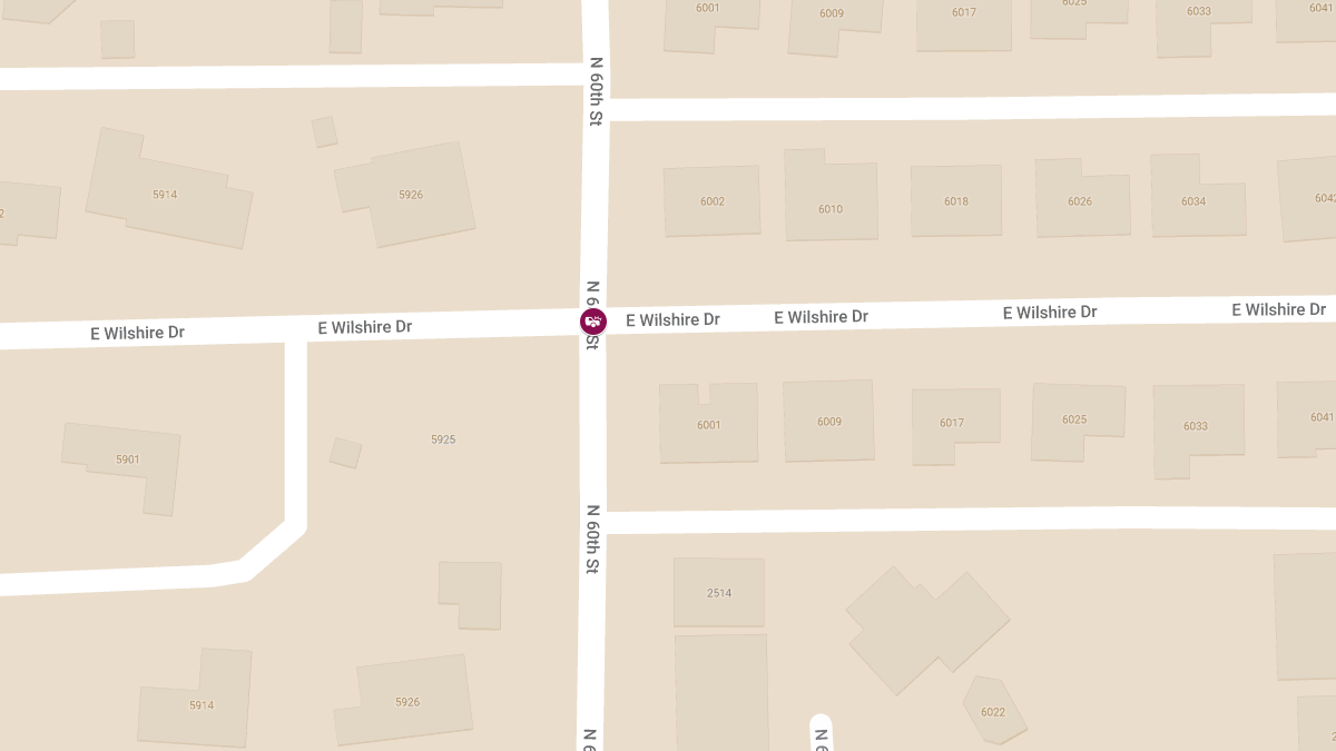Injury Accident Closes Intersection at 60th St & Wilshire Dr