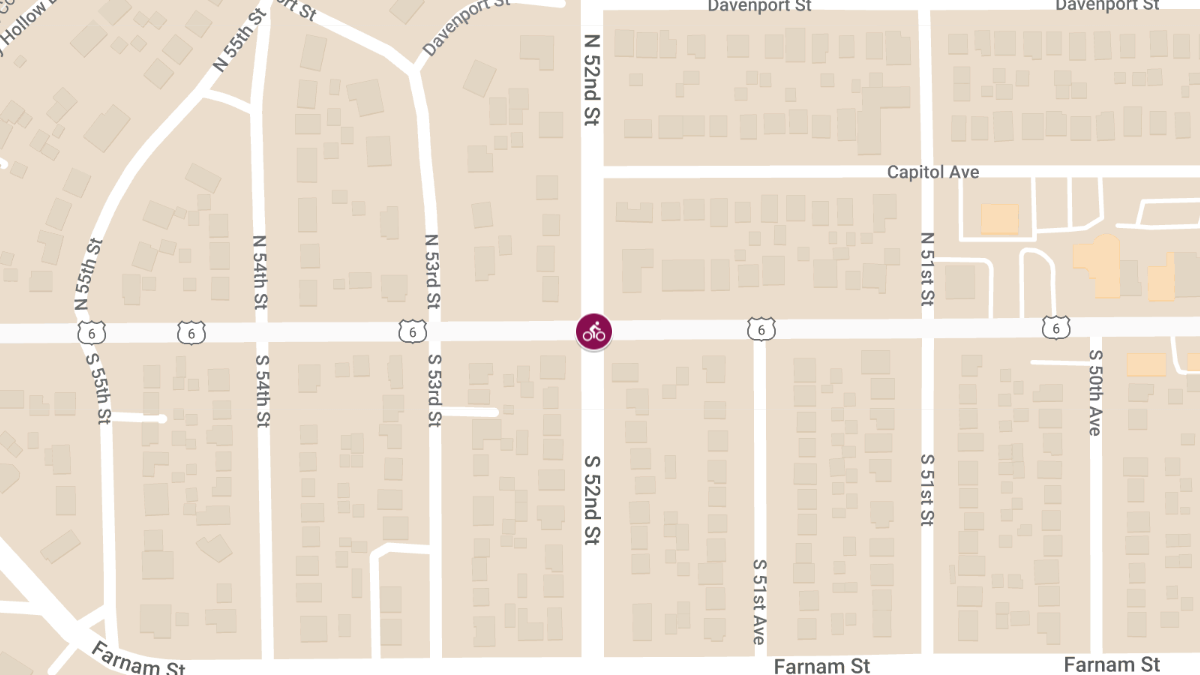 Injury Accident Involving Motorcycle and Car at S 52nd St & Dodge St