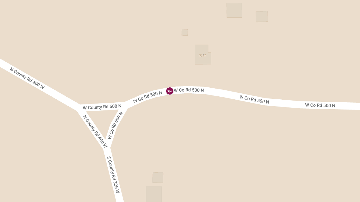Injury Accident Reported at 2462 W 500 N