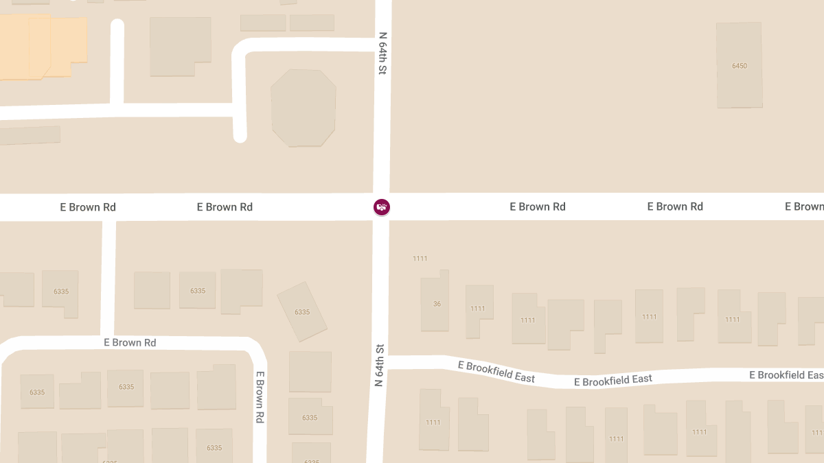 Injury Accident Reported at E Brown Rd and N 64th St