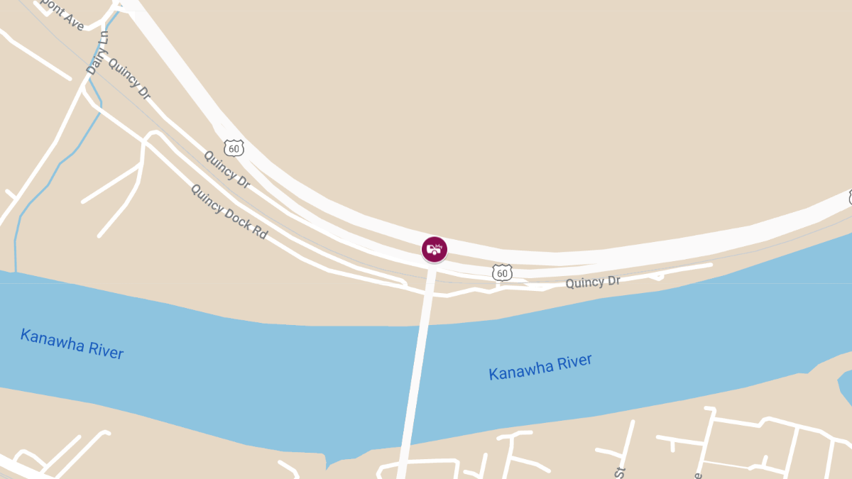 Injury Accident Reported at E Dupont Ave & Chelyan Bridge