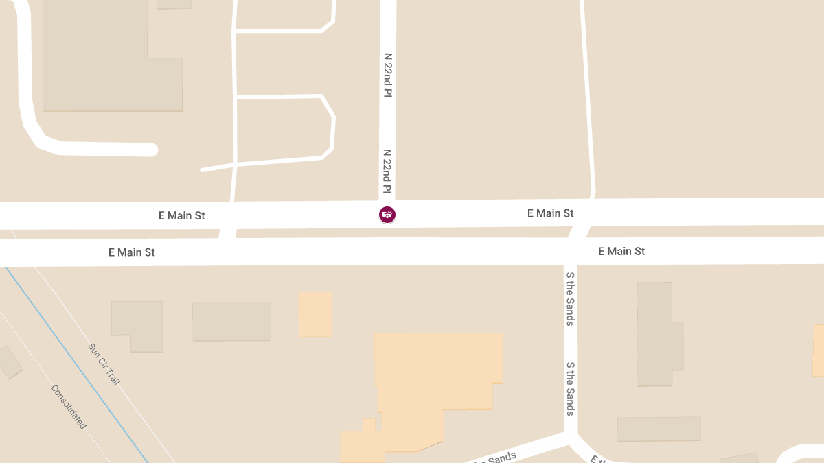 Injury Accident Reported at E Main St and N 22nd Pl