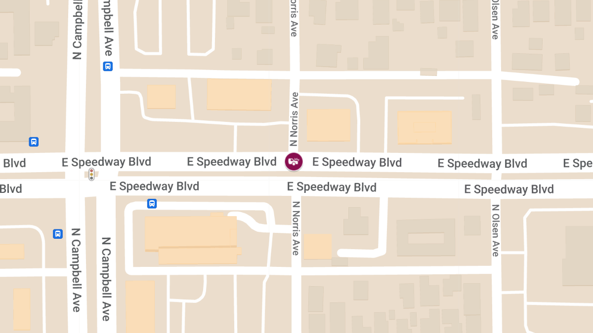 Injury Accident Reported at E Speedway Blvd & N Norris Ave