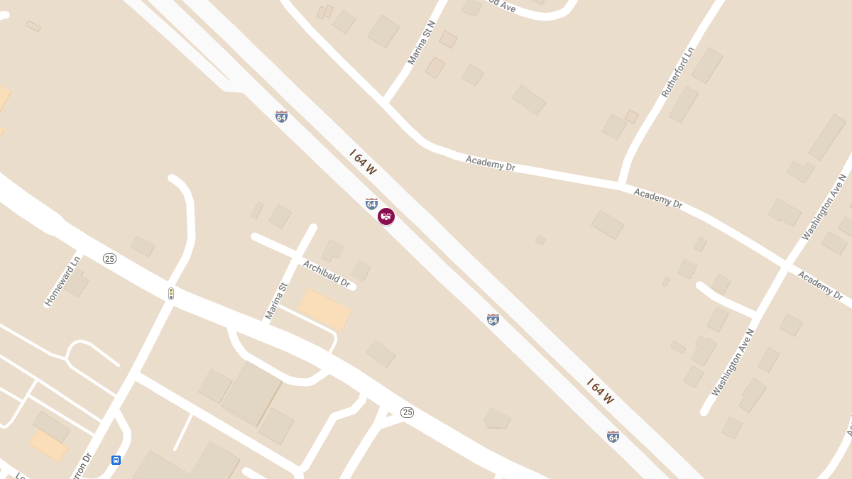 Injury Accident Reported on I-64E Near Exit 49