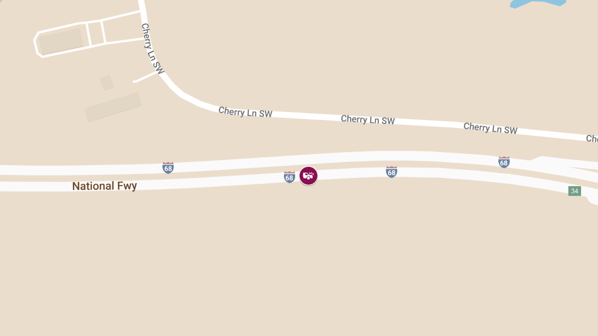 Injury Accident Reported on I-68 Eastbound at MM 34