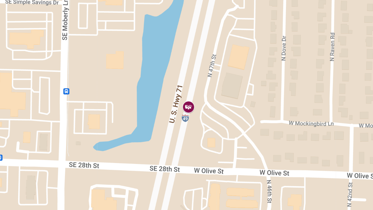 Injury Accident Reported on Southbound I-49 near Exit 78