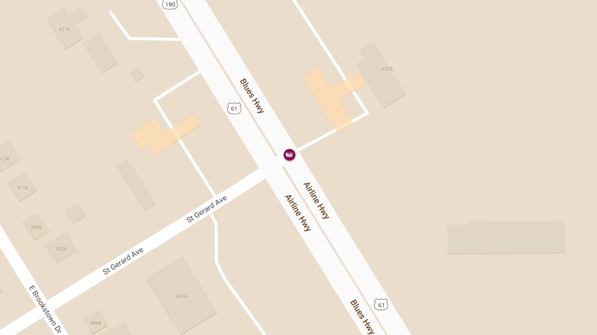 Injury Accident at Airline Hwy SB & St Gerard Ave