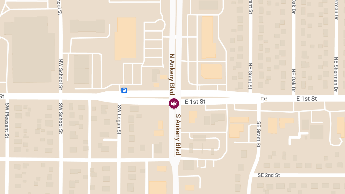 Injury Accident at Ankeny Blvd and West 1st St
