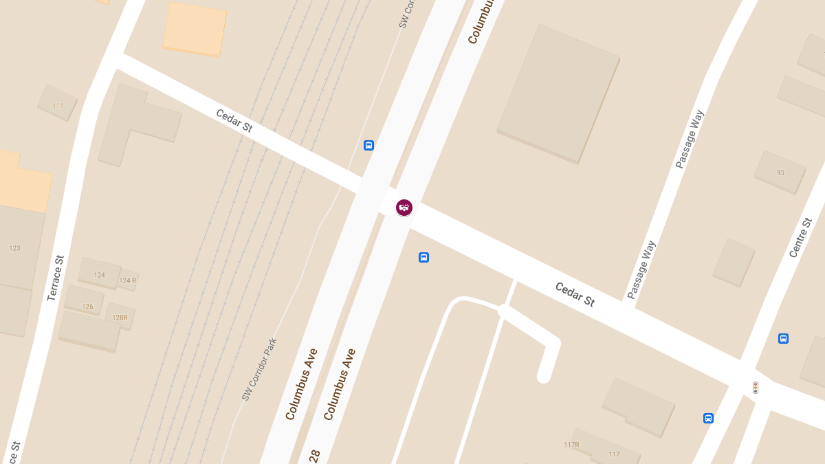 Injury Accident at Cedar St & Columbus Ave