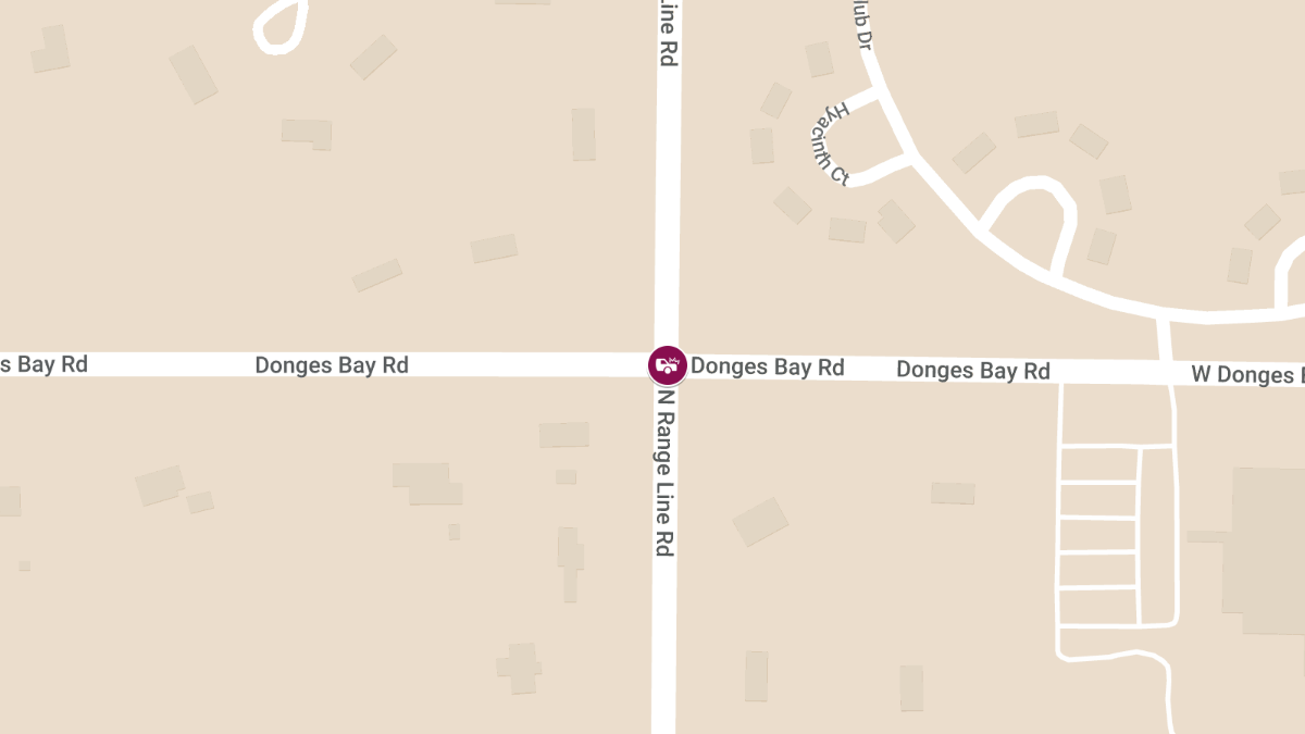 Injury Accident at Donges Bay Rd and N Range Line Rd