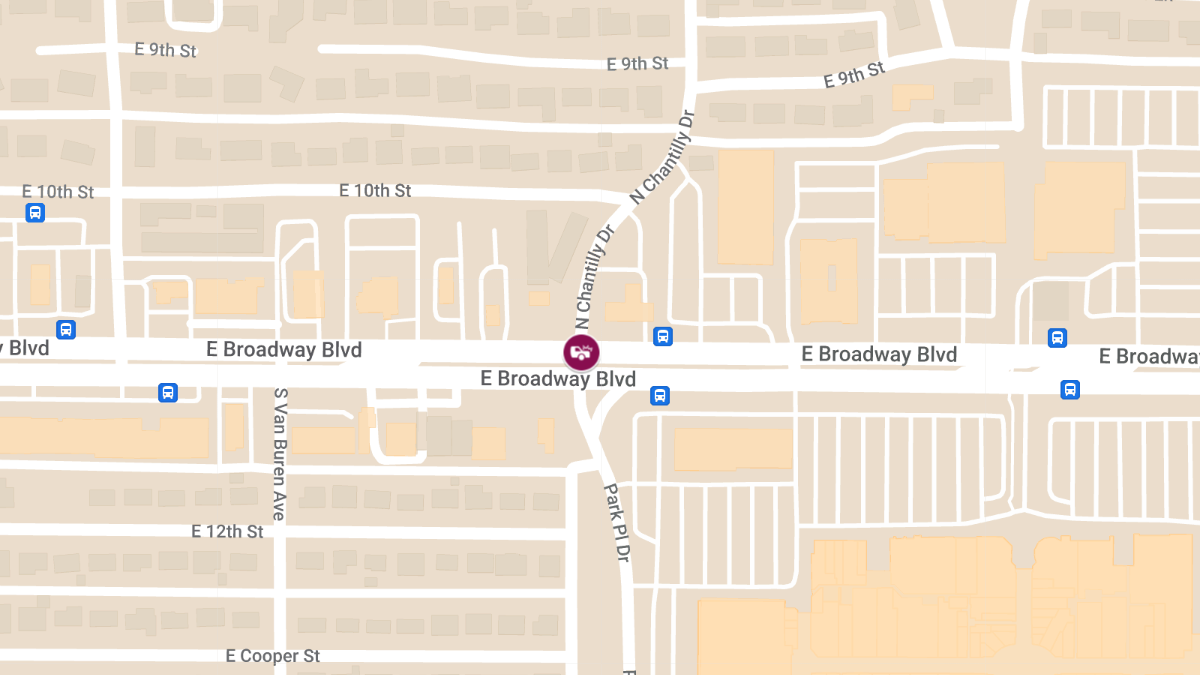 Injury Accident at E Broadway Blvd and N Chantilly Dr