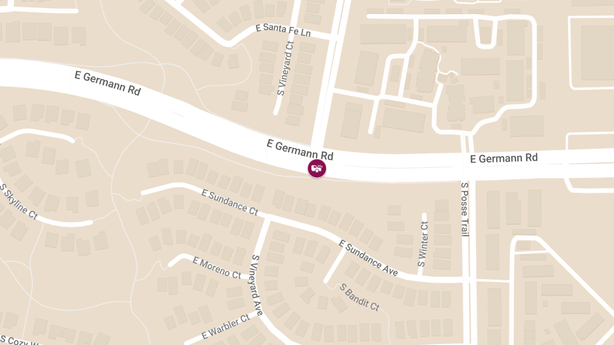 Injury Accident at E Germann Rd & S Fenceline Pkwy