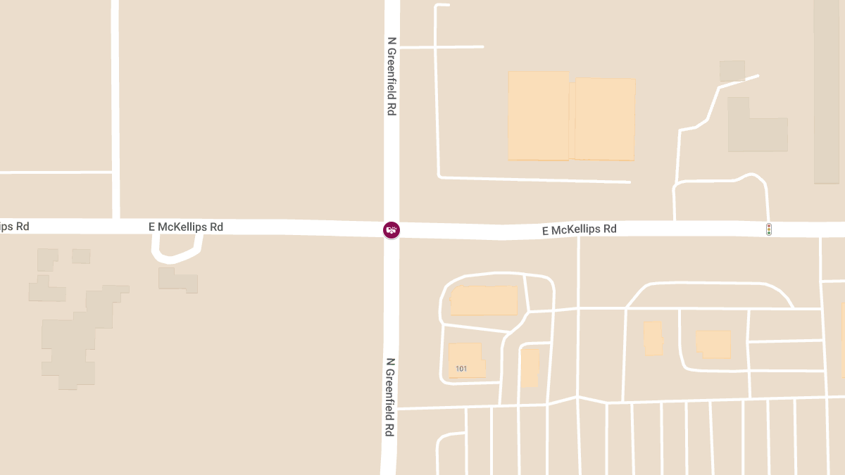 Injury Accident at E McKellips Rd and N Greenfield Rd