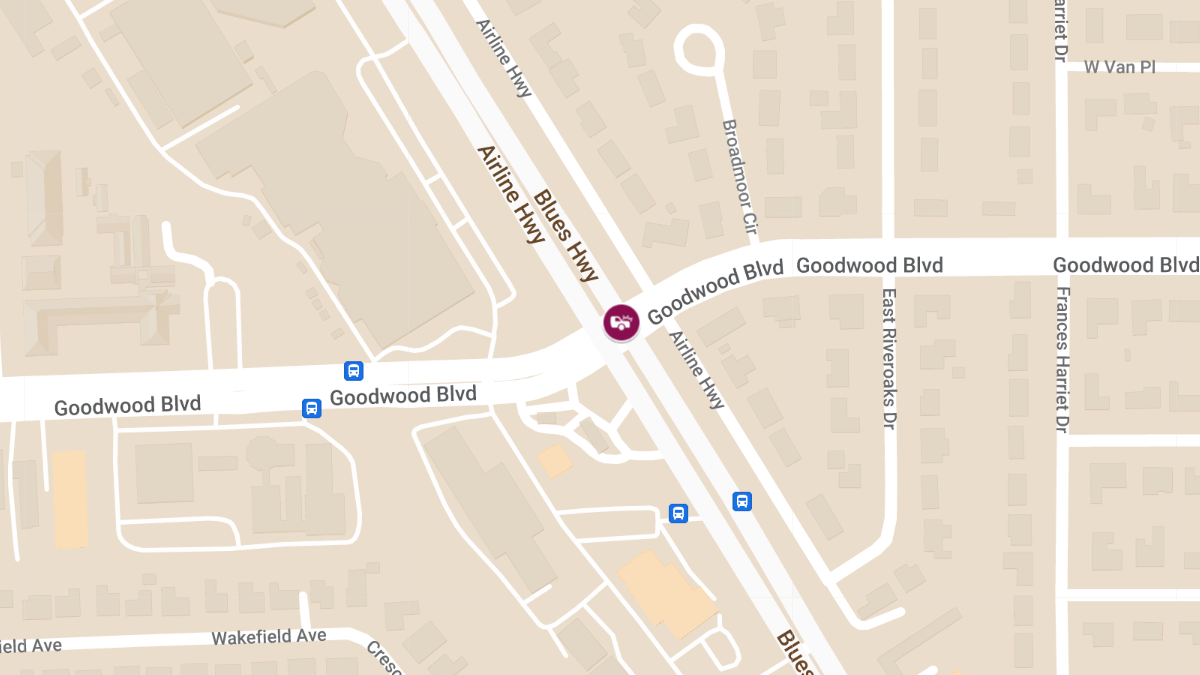 Injury Accident at Goodwood EB/WB & US 61/Airline Hwy
