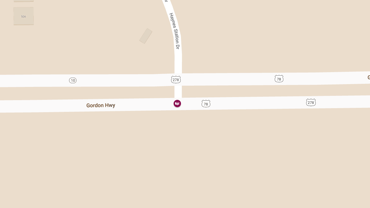Injury Accident at Gordon Hwy & Haynes Station Dr