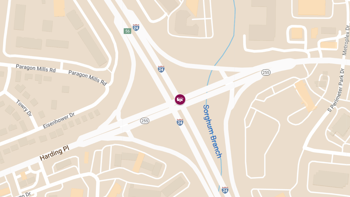 Injury Accident at I-24 W & Harding Pl