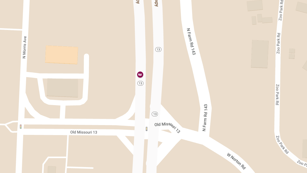 Injury Accident at MO-13, North of Business 13